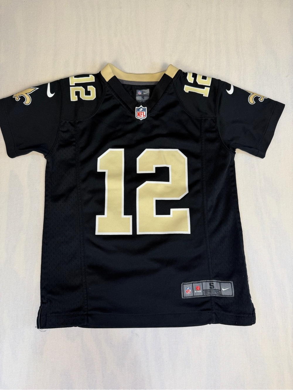 Nike Kids New Orleans Saints Colston #12 Black and Gold NFL Jersey Youth Size: S